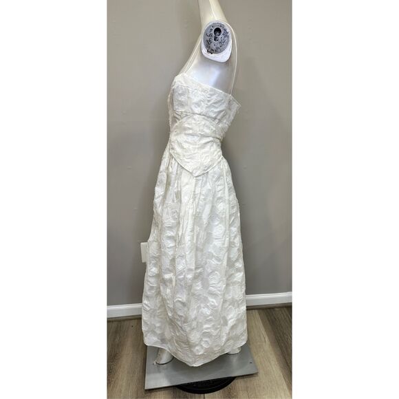 NWT CECILIE BAHNSEN Jeorge Jacquard Bustier Midi-Dress Size 6 $1,820 - Picture 5 of 9